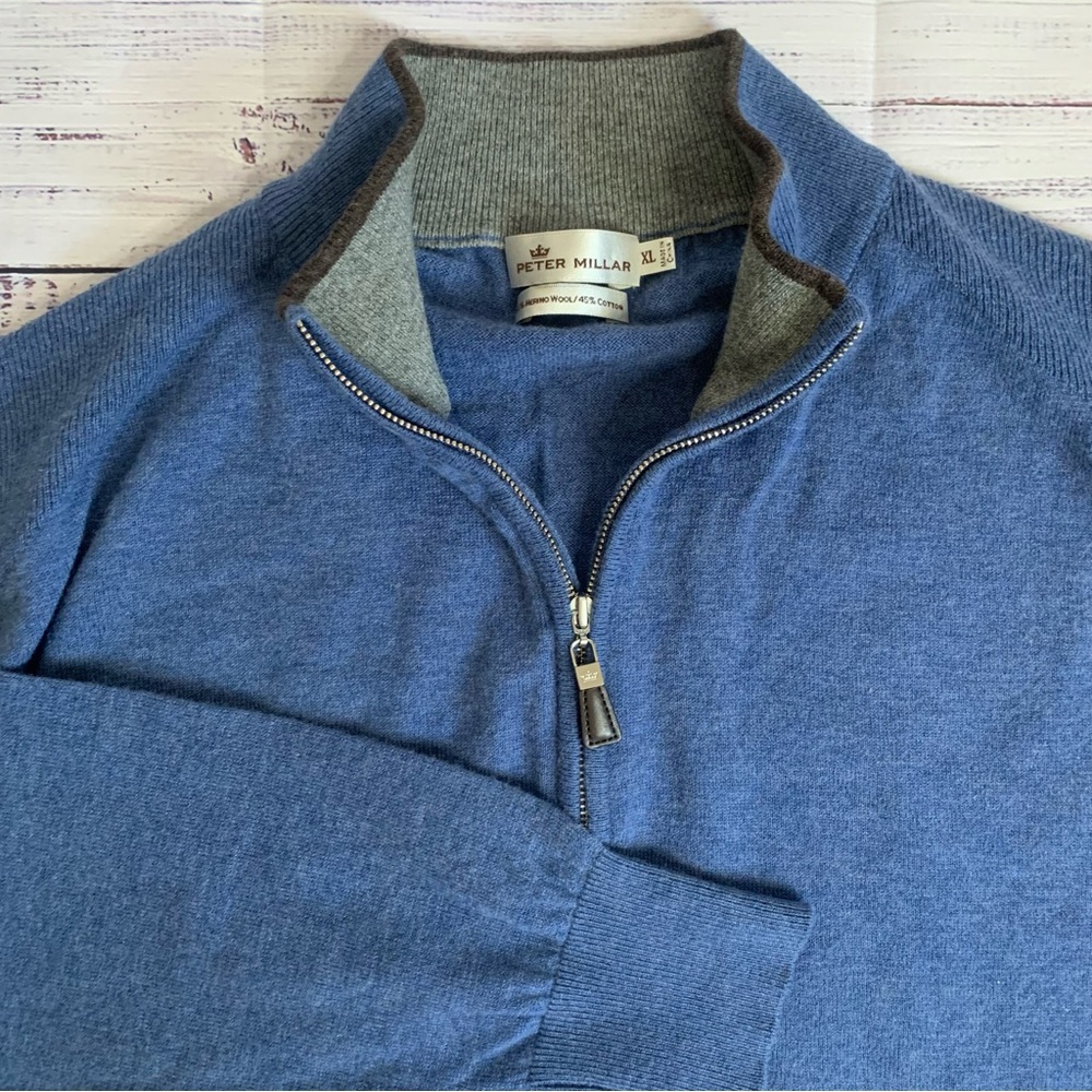 Peter Millar Long Sleeve 1/4 Zip Golf Sweater